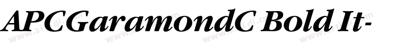 APCGaramondC Bold It字体转换